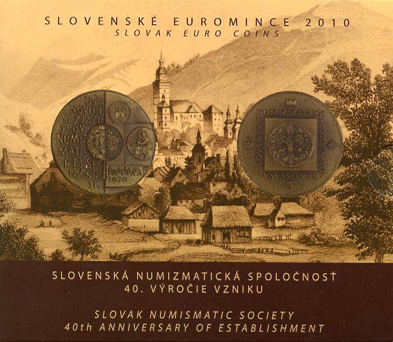 Sada mincí Slovenskej republiky 2010 - 40. výročie vzniku Slovenskej numizmatickej spločnosti