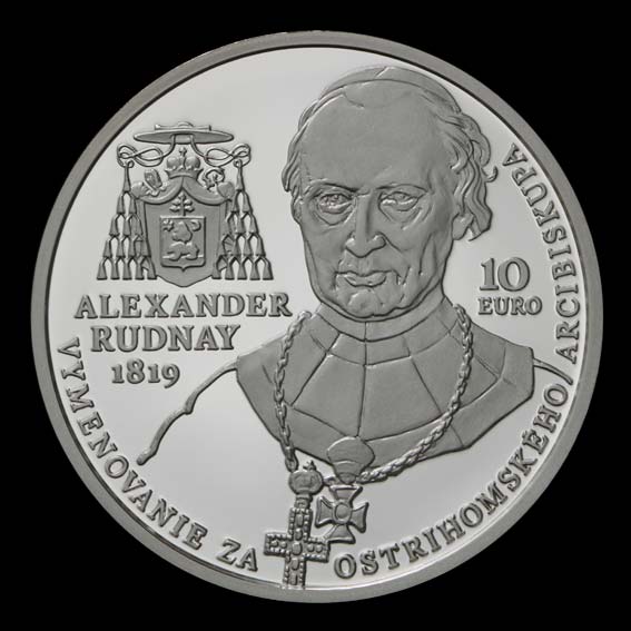 10 EURO/2019 - Alexander Rudnay - 200. výročie vymenovania za ostrihomského arcibiskupa - BK