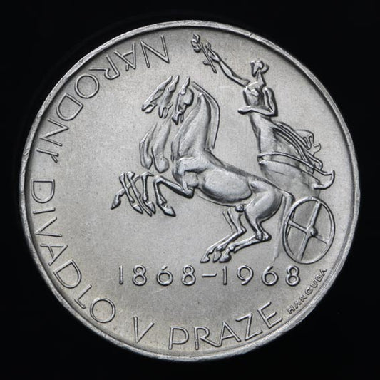 10 Kčs/1968 - Národné divadlo v Prahe - 100. výročie položenia základného kameňa