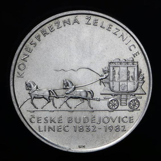 100 Kčs/1982 - Konská železnica České Budějovice - Linec