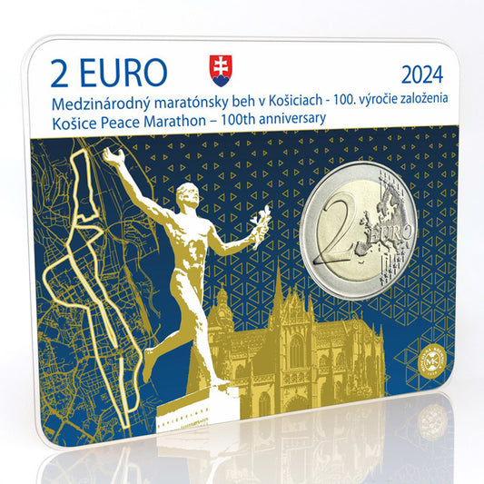 2 EURO/2024 - Medzinárodný maratónsky beh v Košiciach - 100. výročie založenia coincard